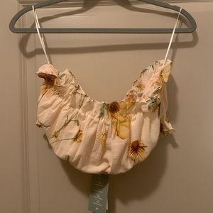 Ruffled, floral bandeau top from H&M